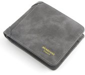 Nueva cartera para hombre MenBense, de piel esmerilada, corta, de gran capacidad, estilo casual y moderno.