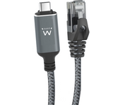 CABLE CONVERTIDOR RED EWENT USB-C 3.1 TO RJ45 CAT6 FTP 1GB GRIS 2M