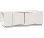 vidaXL Mesa de centro de madera maciza de pino 110x50x40 cm Natural, Blanco, Gris Mesita de Salón o Comedor o Auxiliar Mesa de Café Meuble Salón