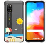 Funda Silicona Transparente para Ulefone Armor 12 5G diseño Playa Dibujos