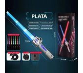 Retractable Lightsaber With Usb Charge Finger Rotating Laser Sword Flash Luminous Sound Cos FX Duels Battle Toy For Kids Adult