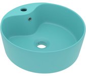 vidaXL Lavabo Lujo con Rebosadero Cerámica Mate 36x13 cm Tocador Color matte light blue,  matte dark blue,  matte white y mas
