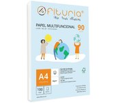 Paquete de folios A4 de 90gr con 100 Hojas Blancas, Papel Multifuncional para Uso Escolar y Entornos Laborales. Ideal con impresoras láser, de inyección o fotocopiadoras - Ofituria