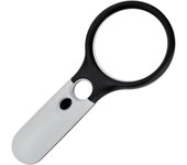 Lupa de mano 45X con 3 luces LED: lupa liviana para lectura, degeneración macular, inspección de joyas, etc.