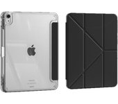 Funda para iPad Air 6/7 Pulgadas(2025/2024), iPad Air 6/7 11" con Portalápiz, Clara Transparente Carcasa Trasera Soporte Antigolpes Cover Tableta