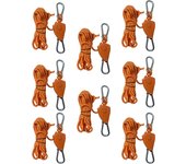 2/4/8pcs Reflective Camping Tent Rope Tie Down Fastener Fixed Buckle Pulley Tensioner Ratchet Hangers Awning Wind Rope Outdoor