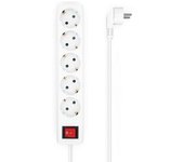 Regleta con Interruptor Aisens A154-0651/ 5 Tomas de Corriente/ Cable 1.4m/ Blanco