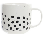 Taza de Gres 12,5 x 9 x 9 cm - Capacidad 420 ml - Diseño Multicolor - Apta para Lavavajillas y Microondas - Ideal para Café, Té y Bebidas Calientes - Resistente y Duradera - Perfecta para Uso Diario