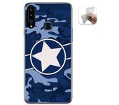 Tumundosmartphone Funda Gel Tpu para Samsung Galaxy A20s diseño Camuflaje 03 Dibujos