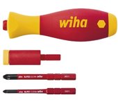 Wiha Adaptadores de Par de Apriete Easytorque Electric con Soporte Slimvario® y Slimbits SL/PZ, 4 Unid., Blíster
