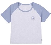 Camiseta Converse Chuck Taylor Raglan Mujer Azul