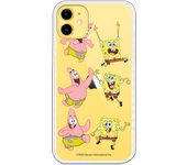Funda original compatible con iPhone 11 con un diseño de Bob Esponja y Patricio 3 poses