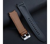 Silicone Leather watch strap for Samsung Galaxy Watch 6 5 4 Classic 42mm 46mm 43mm 47mm for Samsung Watch 5 4 6 40mm 44mm band