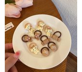 10PCS New Girls Cartoon Aniamls Flowers Small Elastic Hair Bands Children Lovely Hair Tie Rubber Bands Cute Kid Hair Accessories