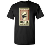Introverts Unite Sarcastic Nerd Loner Funny Humor Adult Men’s T-Shirt Apparel