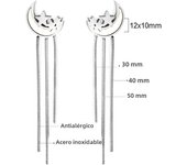 LUXUKISSKIDS Stainless Dangling Earrings Long Tassel Drop Steel Gold Pendients Korean Fashion Women Fairy Wedding Party Piercing