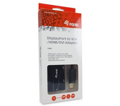 Equip Adaptador DisplayPort a VGA/HDMI/DVI 15cm Negro