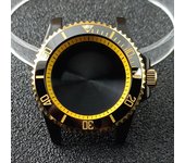 High-quality Silvery Black Case have inner ring 40.5mm watch men's case FIT NH34 NH35 NH36 movement Automtaic Watch Box