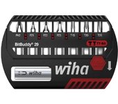Wiha Juego de bits BitBuddy®, bits en TY de 29 mm Phillips, Pozidriv, TORX®, de 9 unid. de 1/4" (42137)