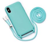 FAMZ Funda Colgante Iphone 12 Mini Silicona Turquesa