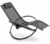 InnovaGoods® Mecedora Plegable con cojín extraíble, Tumbona de jardín, Tumbona Relax con Soporte para Bebidas. Tumbona portátil Ideal para Jardín