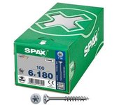 SPAX Tornillo universal cabeza plana Wirox 6x180mm T30 - 100 unid. SPAX - 18485 Tornillo universal Tornilleria Tornillos Métricos