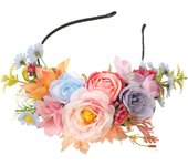 New Fashion Personality Boho Flower Crowns Headband For Women Faux Floral Hairband Wedding Art Photography Hair Accessories