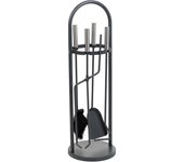 Herramientas Para La Chimenea De Metal Negro Set 5Pcs 22x22x68,5cm, El mejor complemento para tu hogar
