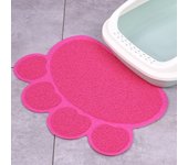 A cat claw shape waterproof pet cat and dog feeding mat, non-slip cat food mat, dog water bowl mat for indoor use