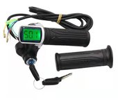 Acelerador de agarre giratorio para bicicleta eléctrica con indicador de potencia de pantalla de batería Lcd [kk]