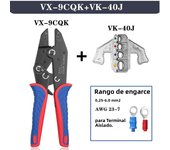 WOZOBUY Crimping Tool Set - Ratcheting Wire Crimper - for Heat Shrink, Non-Insulated, Open Barrel, Flag, Ferrule Connectors