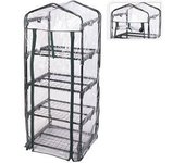 Ipae-Progarden Invernadero 4 Alturas con Tejado - Protección Contra Heladas - PVC Transparente