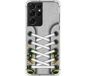 Tumundosmartphone Funda Silicona Antigolpes para Samsung Galaxy S21 Ultra 5G diseño Zapatillas 08 Dibujos