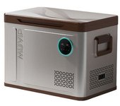 Muvip nevera compresor portatil 41 litros - temperatura entre -20º/+20º - 60w - doble zona - asas de transporte - compresor silencioso - color plata/marron