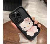 Sanrio Hello Kitty Makeup Mirror Phone Case For iPhone 16 15 14 13 11 12 ProMax XR XS MAX 7 8 Plus MINI Cute Cover Y2K Pink Girl
