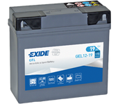 Batería Exide GEL12-19 Moto 12V Agm Ready. Tecnología AGM. 12V - 19Ah/170A (EN) (185x80x170mm)