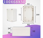 ABS Wire Junction Box Waterproof Electronic Safe Case Plastic Boxes Plastic Organizer IP67 Waterproof Enclosure Box