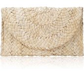 Monedero de Embrague de Paja, Bolsos DE LA Tarde Mujer Boho Tejadas Envelope Clutch Cartera Fiesta Bolsa DE LA Boda