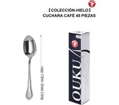 Mr.Spoon Serie Hielo Cucharas 12, 48 o 120 piezas,Acero inoxidable 18/10,Alta calidad y acabado,Cuchara sopera largo 206mm,cuchara postre181mm,cuchara té y café 155mm/112mm,Mango monobloque,Apto para lavavajillas,Caja ecológico,Para casa,hotel,restaurante