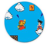 ALFOMBRILLA REDONDA GOKU RETRO 8 BITS DRAGON BALL mousepad raton super_mario nintendo videojuegos