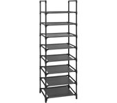 ZAPATERO ORGANIZADOR DE ZAPATOS 8 BALDAS ESTANTERIA PARA ZAPATOS EXTRUCTURA DE METAL CAPACIDAD DE 16 A 20 PARES COLOR NEGRO