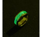 Glow In Dark Ring Luminous Fluorescent Stainless Steel Blue Yellow Light Love Heart Couples Finger Rings Jewelry Gift Anillo