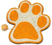 Rascador para gatos de cuerda Huella Color Coral Con Raton. Arquivet