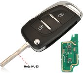 jingyuqin Upgrade Fold Remote Smart Car Key For Citroen C2 C3 For Peugeot 307 306 433MHz ID46 PCF7961Chip CE0536 HU83/VA2 Blade