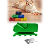 Cortador creativo de tableros rascadores para gatos, cortador de cartón para rascadores, herramienta manual para cortar cartón y crear tableros rascadores, camas y accesorios para gatos (negro)