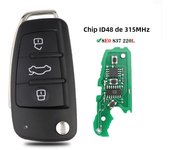 Remote Car Key For Audi Q7 B7 Q3 A3 TT A2 A8 A6 A6L A4 S5 C5 C6 B6 A4L A5 Q5 S RS S1 315/433Mhz 8X0837220 8P0837220D Q ID48 Chip