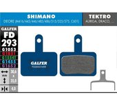 GALFER | Pastillas De Freno Road Compatible Shimano  FD293G1455  - Pastillas de freno Galfer para Shimano Deore M416/45/446/485/486/515/525/575, C601, Tektro Auriga, Draco están especialmente creadas