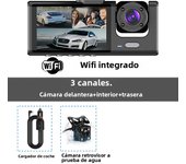3 Channel  WIFI Dash Cam 1080P Car Dvr Interior Vehicle Three Way Camera Mini DVRs Recorder Video Registrator Dashcam Camcorder