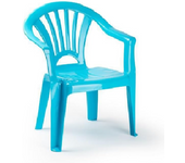 COSHANO Silla Infantil Cómoda y Segura para Niños y Niñas Apilable Interior y Exterior de Plástico Azul Claro