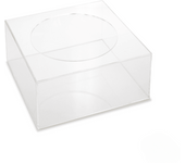 Soportes Cuadrados Transparentes Para Tartas - 20 Y 30 Cm / H 10 Cm
